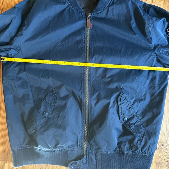 Wallace & Barnes Bomber Jacket in Navy Blue Size Large - Picture 6 of 9